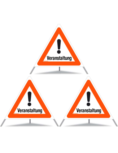 TRIOPAN Faltsignal 70 Tagesleuchtend mit Etui (3x Veranstaltung)