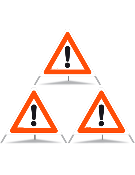 TRIOPAN Faltsignal 60 Tagesleuchtend mit Etui (3x Andere Gefahren)