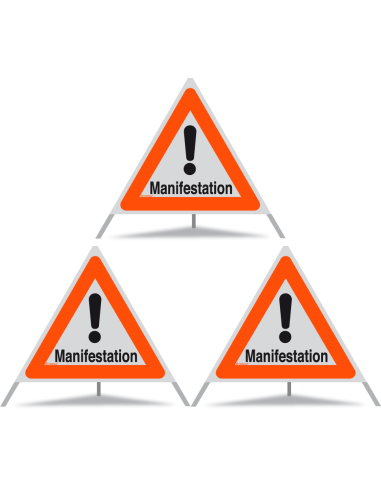 TRIOPAN Faltsignal 90 R1 Reflektierend mit Etui (3x Manifestation)