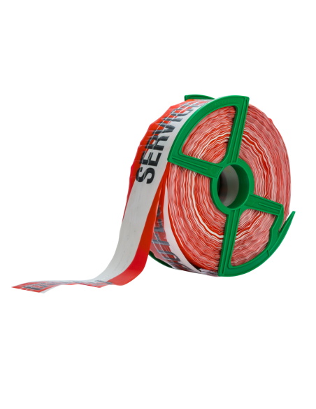 Absperrband 250m r/w "SERVICE DU FEU" Fadenverstärkt