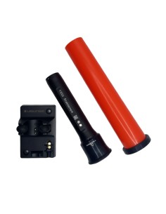 YEDI Stablampe rot mit Ladestation 2