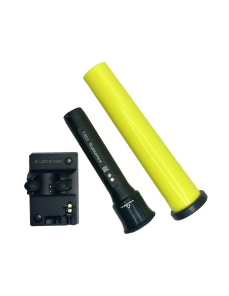 YEDI Stablampe gelb mit Ladestation