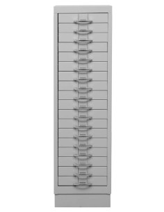 Wolfstahl Schubladenschrank Stahl A4 18 Schubladen lichtgrau 30 x 40 x 105 cm 2