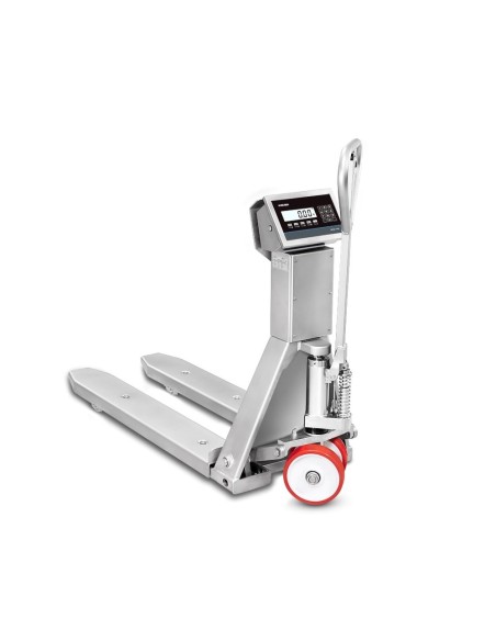 Geeichter Edelstahl-Wiegehubwagen für Hygiene-Bereich von Dini Argeo