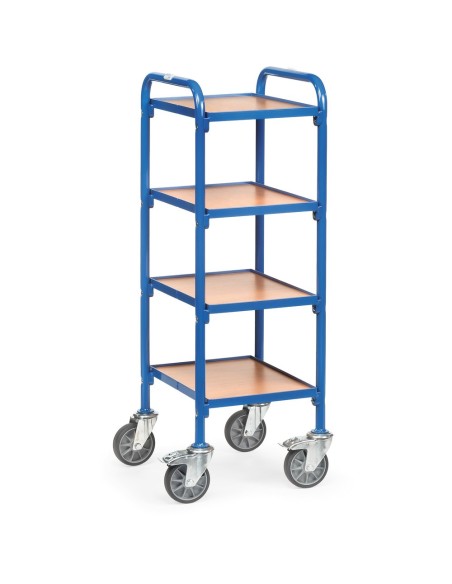 Beistellwagen mit Holzwerkstoffplatten, Ladefläche 320 x 470 mm