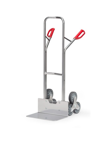 Fetra Alu-Treppenkarre, Tragkraft 200 kg, dreiarmige Rad-Sterne, breite Schaufel