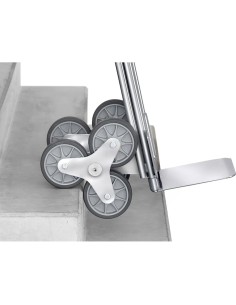 Fetra Alu-Treppenkarre, Tragkraft 200 kg, dreiarmige Rad-Sterne, breite Schaufel 2