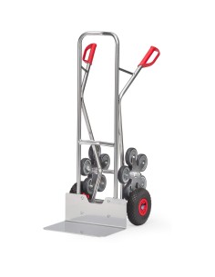 Fetra Alu-Treppenkarre, Tragkraft 200 kg, fünfarmige Rad-Sterne, breite Schaufel