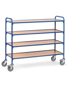 Fetra Beistellwagen mit Holzwerkstoffplatten, Ladefläche 1250 x 470 mm