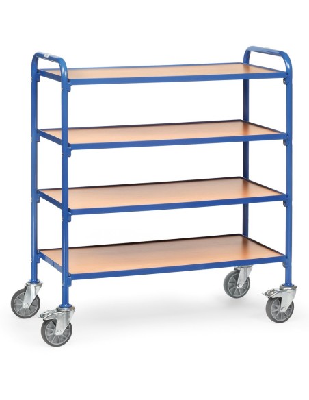 Fetra Beistellwagen mit Holzwerkstoffplatten, Ladefläche 940 x 470 mm