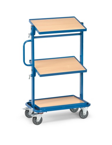 Fetra Beistellwagen mit neigbaren Bodenplatten, Ladefläche 600 x 400 mm