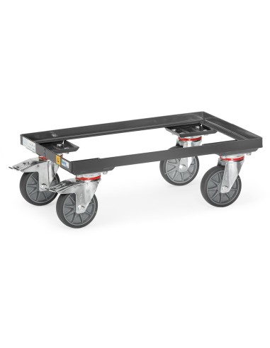 Fetra ESD Eurokastenroller in offener Winkelstahlkonstruktion