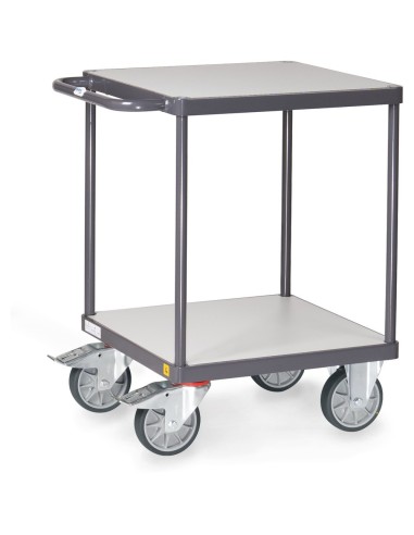 Fetra ESD-Tischwagen quadtratrisch mit 2 Böden, 600 x 600 mm