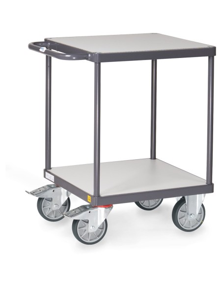 Fetra ESD-Tischwagen quadtratrisch mit 2 Böden, 600 x 600 mm