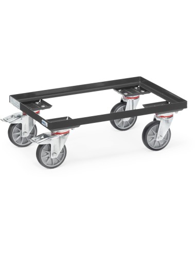 Fetra Eurokastenroller in offener Winkelstahlkonstruktion, Grey Edition