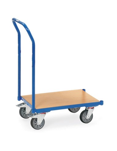 Fetra Eurokastenroller mit Holzplattform bündig mit Rahmen und Schiebebügel