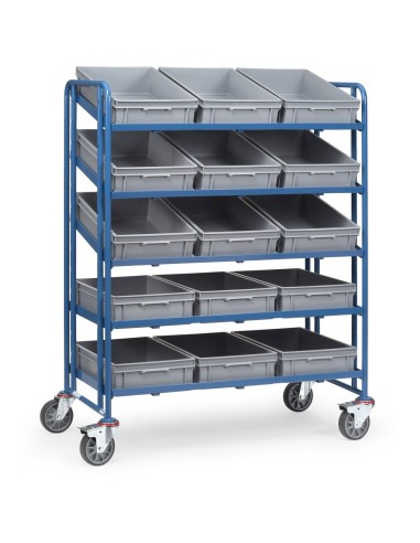 Fetra Eurokasten-Wagen mit 15 gleichen Kästen, Ladefläche 1240 x 610 mm