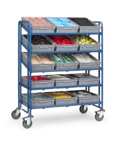 Fetra Eurokasten-Wagen mit 15 gleichen Kästen, Ladefläche 1240 x 610 mm 2