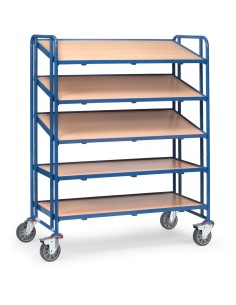 Fetra Eurokasten-Wagen mit Bodenplatten, blau, Ladefläche 1240 x 610 mm