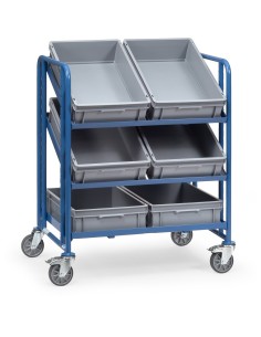 Fetra Eurokasten-Wagen mit Kästen, Ladefläche 825 x 610 mm