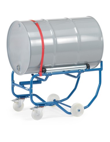 Fetra Fasskipper, mit Hebelstange, fahrbar, Stahlrollen