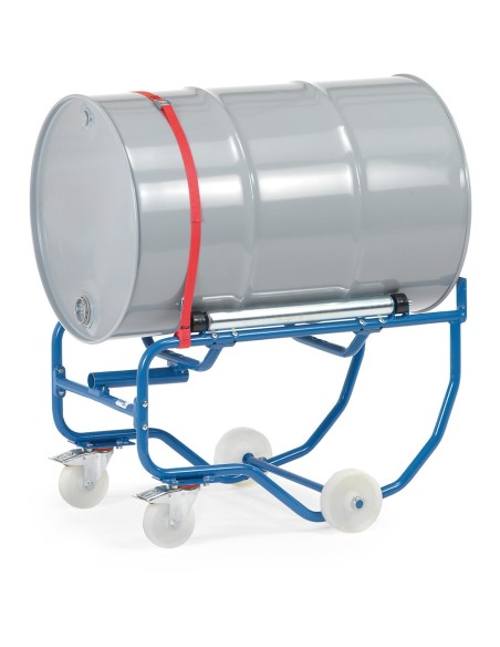 Fetra Fasskipper, mit Hebelstange, fahrbar, Stahlrollen