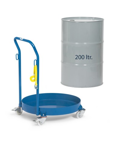 Fetra Fassroller mit geschlossener Stahlblechwanne und Schiebebügel 610mm