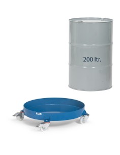 Fetra Fassroller mit geschlossener Stahlblechwanne, Durchmesser 630mm