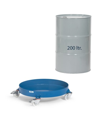 Fetra Fassroller mit geschlossener Stahlblechwanne, Durchmesser 630mm