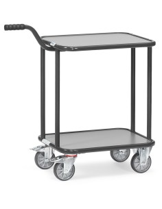 Fetra Griffroller mit 4 Rädern, 2 Holzplattformen, Grey Edition