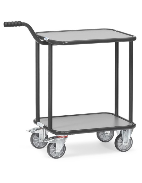 Fetra Griffroller mit 4 Rädern, 2 Holzplattformen, Grey Edition