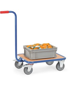 Fetra Griffroller mit 4 Rädern, Holzplattform, blau 2