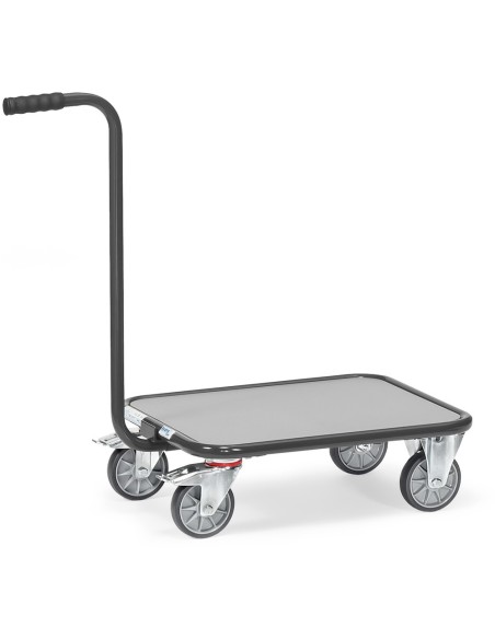 Fetra Griffroller mit 4 Rädern, Holzplattform, Grey Edition