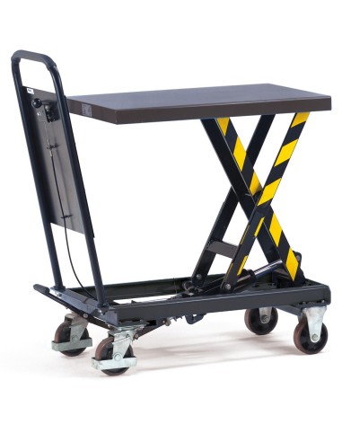 Fetra Hubtischwagen mit Einfach-Schere, Ladefläche 830 x 500 mm / 250 Kg