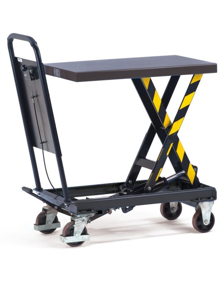 Fetra Hubtischwagen mit Einfach-Schere, Ladefläche 830 x 500 mm / 250 Kg