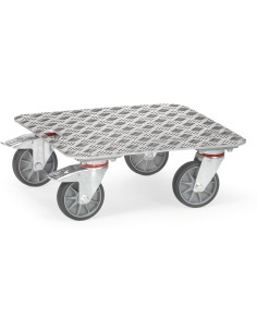 Fetra Kistenroller mit Aluminium-Quintettblech-Plattform, 500x500mm, 250kg