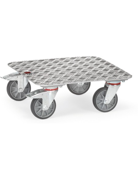 Fetra Kistenroller mit Aluminium-Quintettblech-Plattform, 500x500mm, 250kg