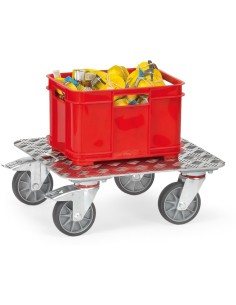 Fetra Kistenroller mit Aluminium-Quintettblech-Plattform, 500x500mm, 250kg 2