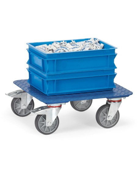 Fetra Kistenroller mit Tränenblech-Plattform 500x500mm