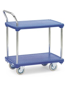 Fetra Kunststoffplattenwagen mit 2 Böden, Ladefläche 810 x 500 mm