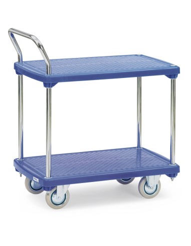 Fetra Kunststoffplattenwagen mit 2 Böden, Ladefläche 810 x 500 mm