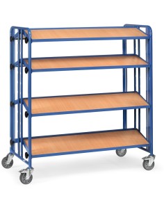 Fetra Montagewagen mit Bodenplatten, zweiseitige Ausführung, Ladefläche 1280 x 2x 315 mm