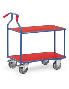 Fetra Optiliner Tischwagen, rot, Ladefläche 900 x 600 mm