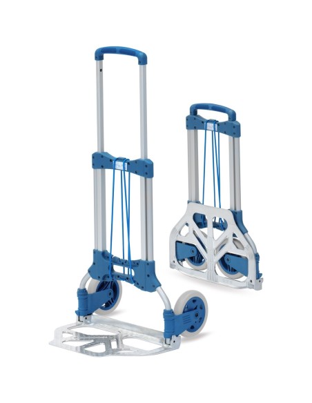 Fetra Paketroller, klappbar, Höhe 1090 mm, Tragkraft 125 kg, Polymer-Räder 127 x 30 mm