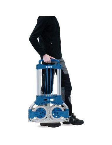 Fetra Paketroller, klappbar, Höhe 1090 mm, Tragkraft 125 kg, Polymer-Räder 127 x 30 mm