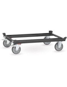 Fetra Paletten-Fahrgestell, 750 kg, 1200 x 800 mm, TPE-Bereifung, Grey Edition