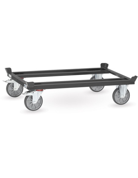Fetra Paletten-Fahrgestell, 750 kg, 1200 x 800 mm, TPE-Bereifung, Grey Edition