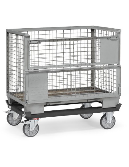 Fetra Paletten-Fahrgestell, 750 kg, 1200 x 800 mm, TPE-Bereifung, Grey Edition