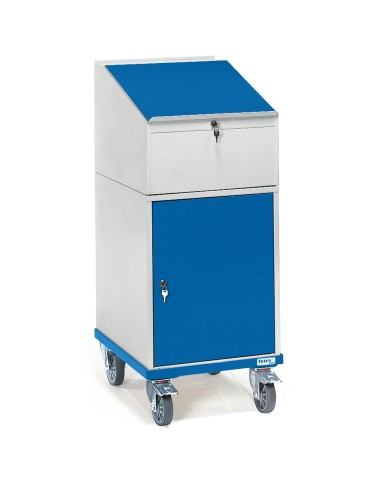 Fetra Rollpult mit Schrank und Schreibpult-Aufsatz