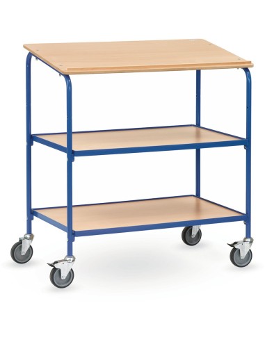 Fetra Rollpult mit Schreibfläche und 2 Ablageböden, Ladefläche 1000 x 600 mm